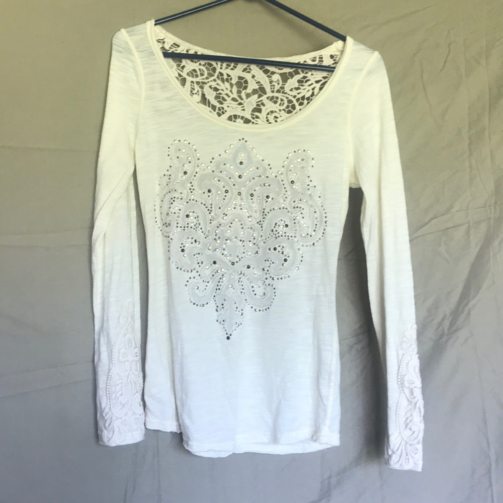 Studded design long sleeve shirt